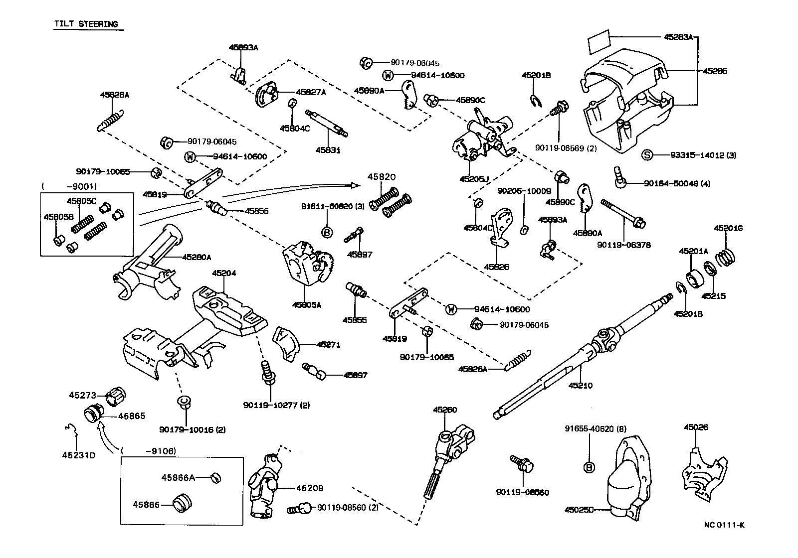 45280-12180 BRACKET ASSY, STEERING COLUMN, UPPER product image