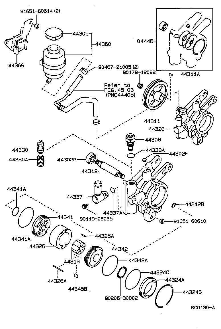 44369-12040 BRACKET, OIL RESERVOIR, NO.1 product image