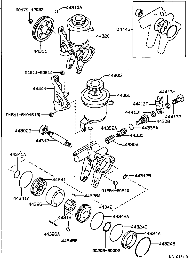Toyota 44441-01020 BRACKET, PUMP, FRONT