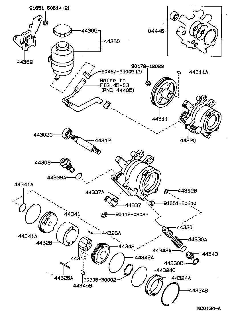 44369-12040 BRACKET, OIL RESERVOIR, NO.1 product image