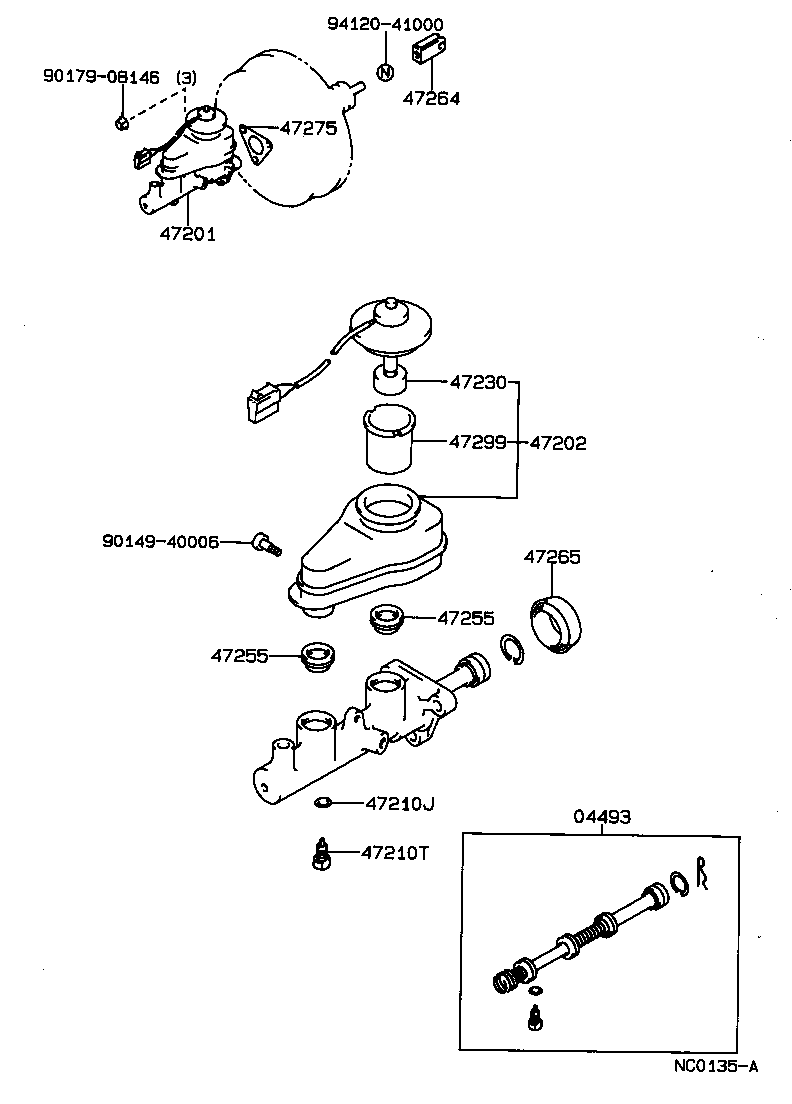 47202-12380 RESERVOIR SUB-ASSY, BRAKE MASTER CYLINDER product image