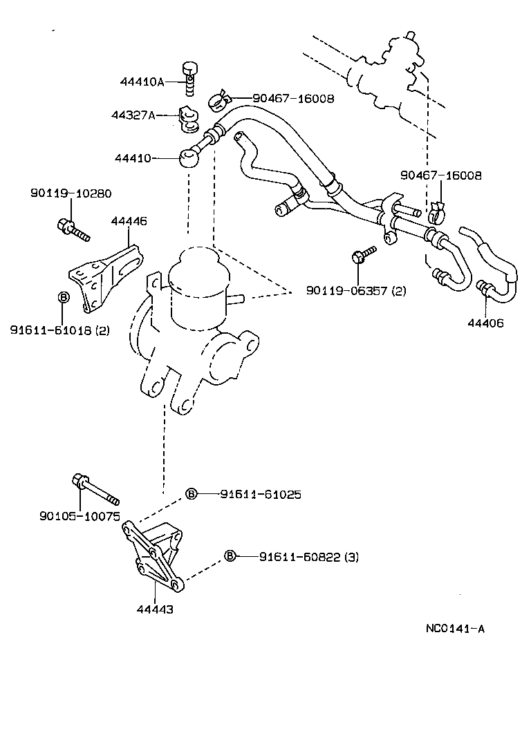 Toyota 44446-12040 STRUT, ADJUSTING