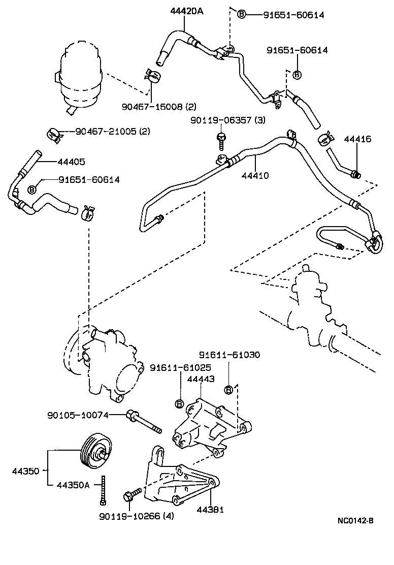 44350-12051 PULLEY ASSY, POWER STEERING IDLE product image