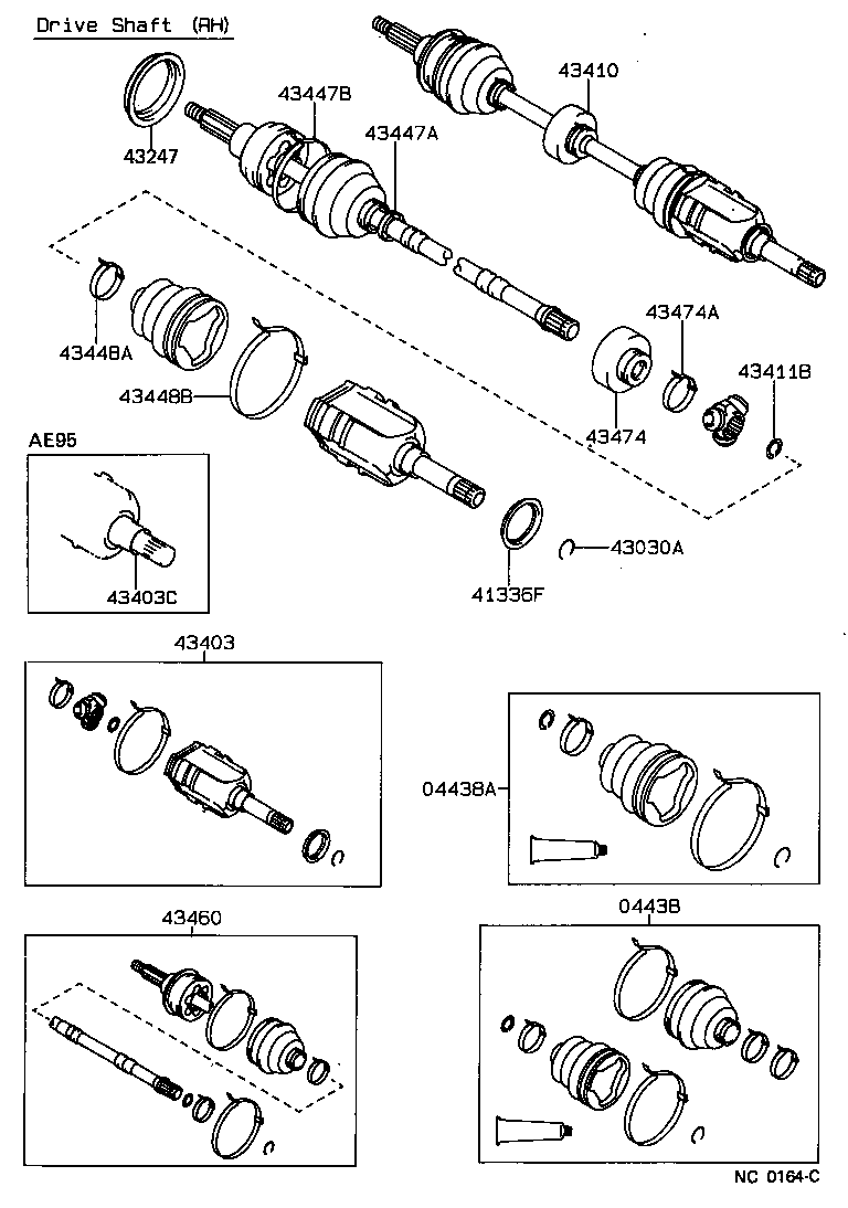 Toyota 41336-20040 COVER, DUST(FOR FRONT AXLE INBOARD JOINT SET)