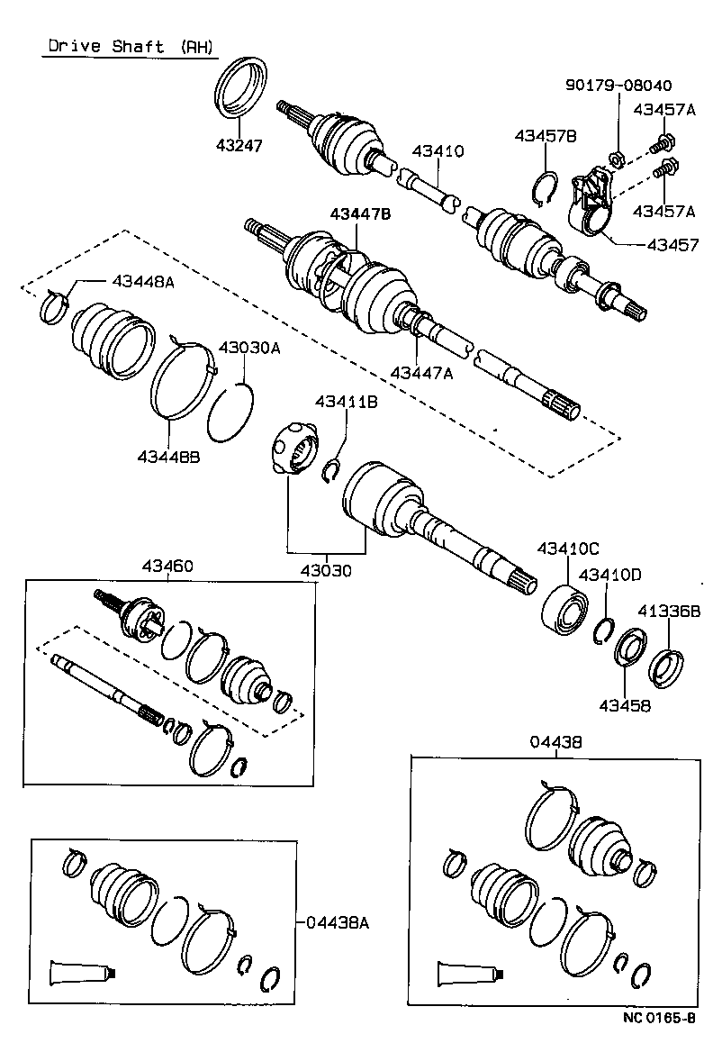 04438-12090 BOOT KIT, FRONT DRIVE SHAFT INBOARD JOINT product image