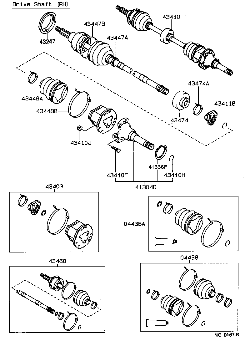 04438-12050 BOOT KIT, FRONT DRIVE SHAFT INBOARD JOINT product image