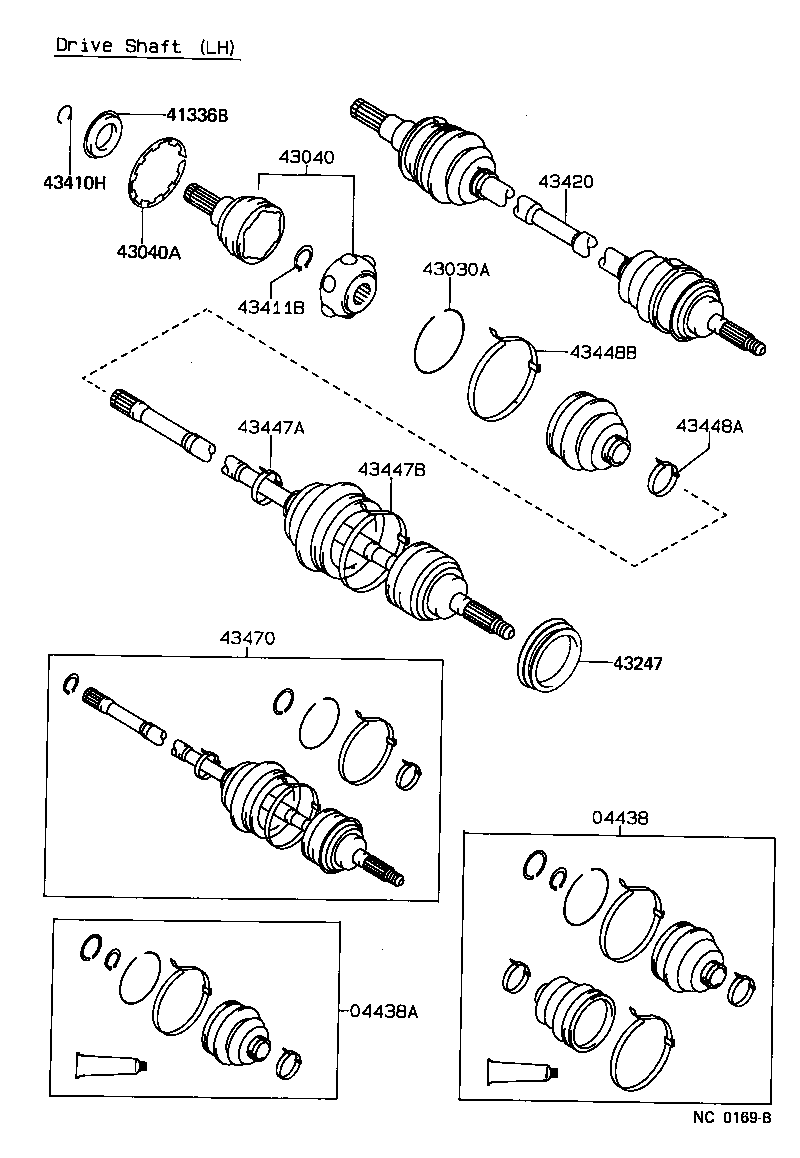 04438-12090 BOOT KIT, FRONT DRIVE SHAFT INBOARD JOINT product image