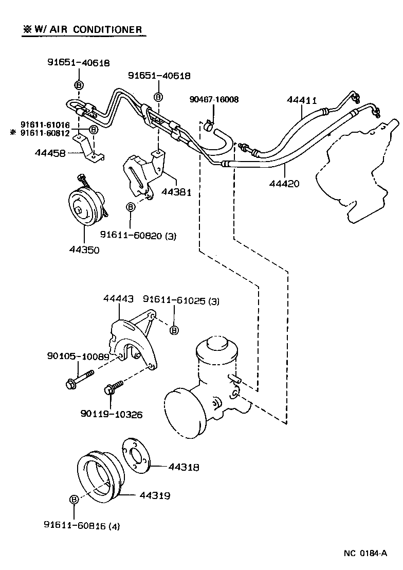 44348-30090 HOSE, OIL RESERVOIR TO PUMP, NO.1 product image