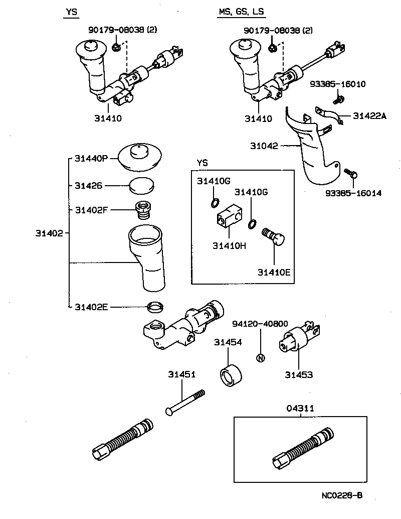 31410-30271 CYLINDER ASSY, CLUTCH MASTER product image