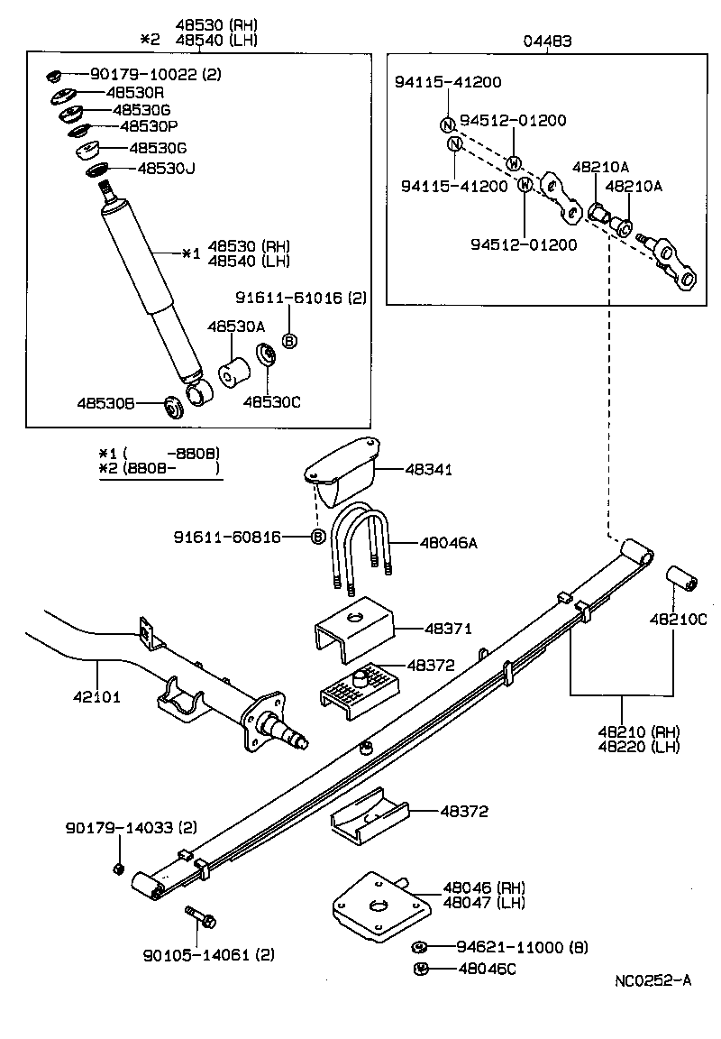 48210-13270 SPRING ASSY, REAR RH product image