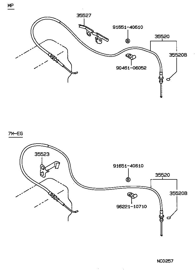 35520-30160 CABLE ASSY, THROTTLE product image