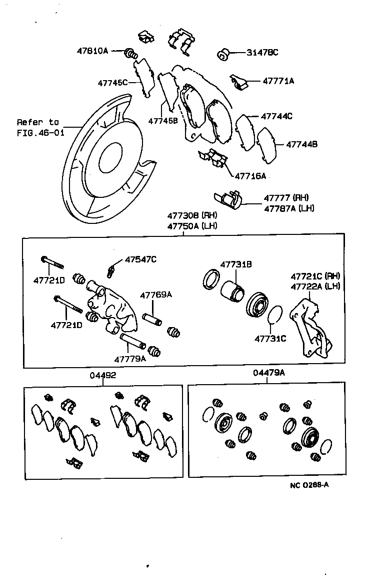 47730-30220 CYLINDER ASSY, REAR DISC BRAKE, RH product image