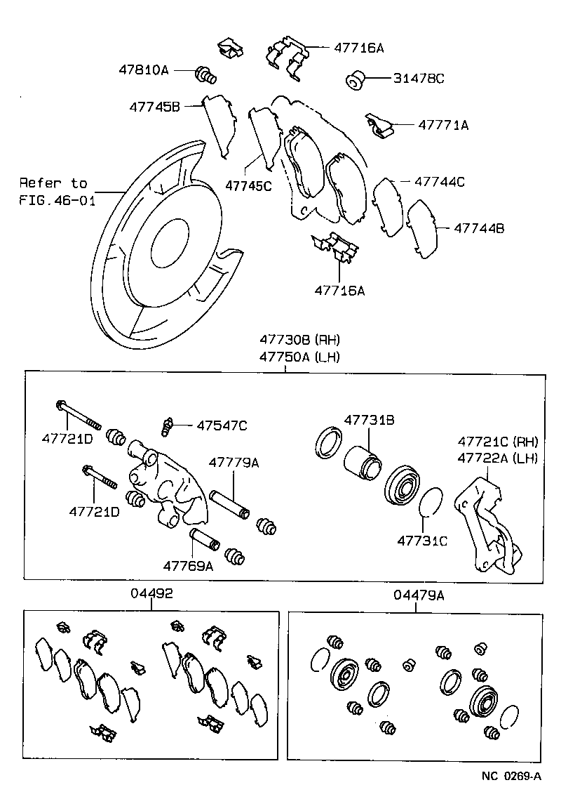 47730-30170 CYLINDER ASSY, REAR DISC BRAKE, RH product image