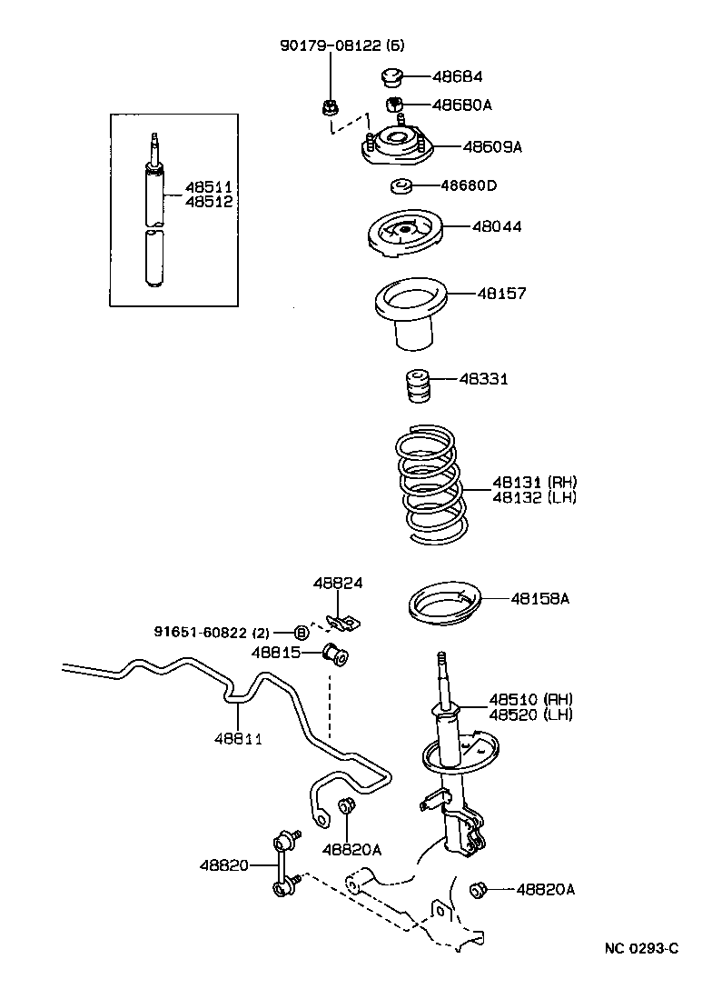Toyota 48131-1E880 SPRING, FRONT COIL, RH