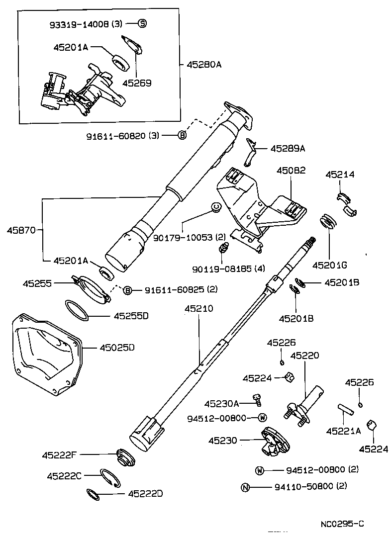 45025-30190 COVER SUB-ASSY, STEERING COLUMN HOLE, NO.1 product image