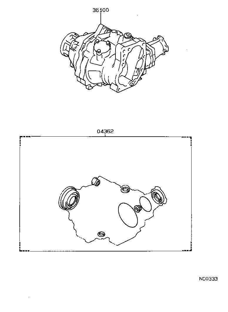 04362-12020 GASKET KIT, TRANSFER OVERHAUL product image