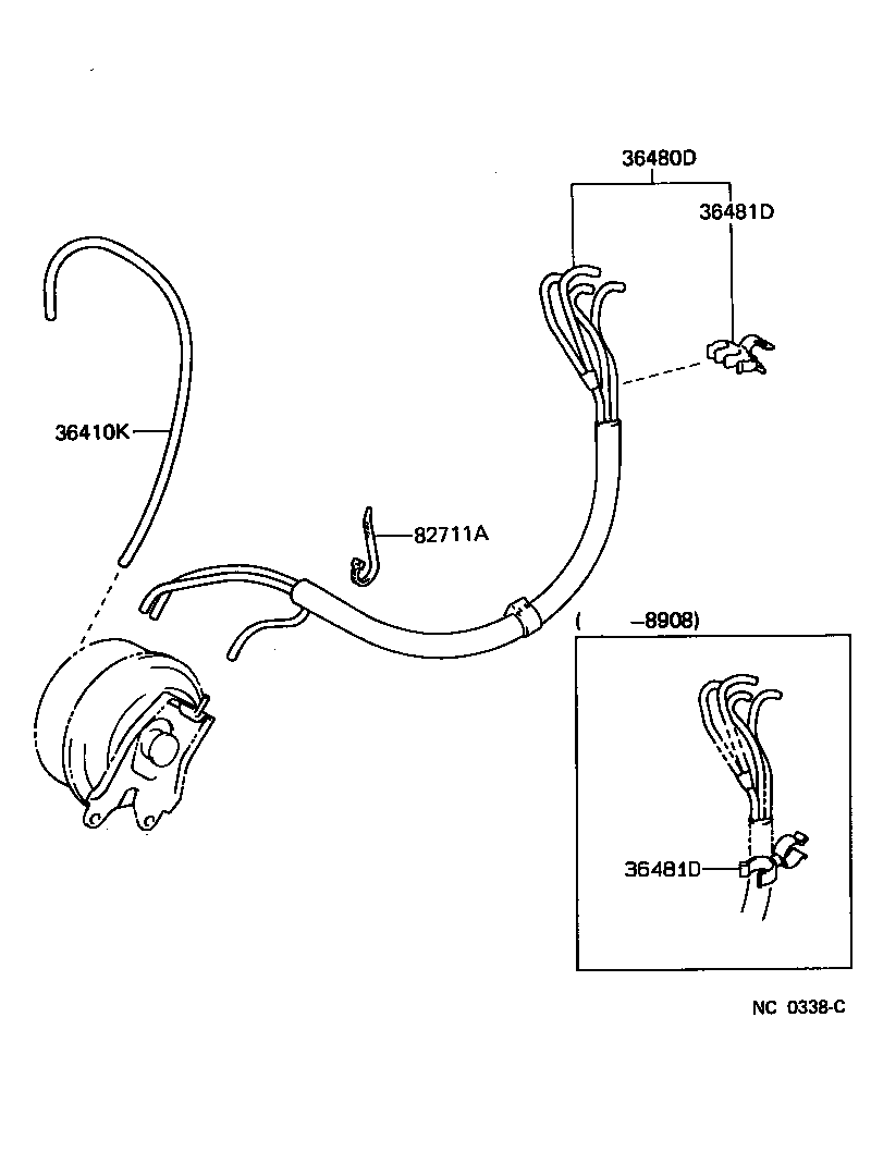Toyota 90464-00563 CLAMP, NO.1 (FOR TRANSFER VACUUM)