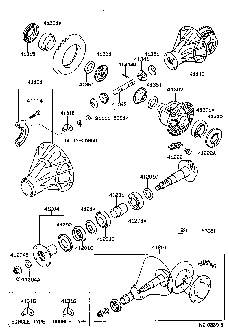 42110-13110 HOUSING ASSY, REAR AXLE product image