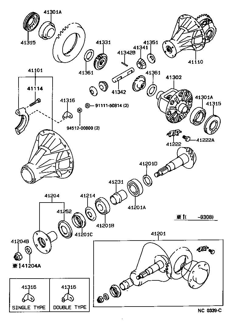42110-13090 HOUSING ASSY, REAR AXLE product image