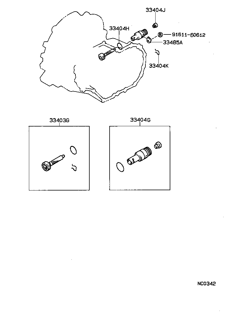 33403-19425 GEAR SUB-ASSY, SPEEDOMETER DRIVEN (ATM) product image