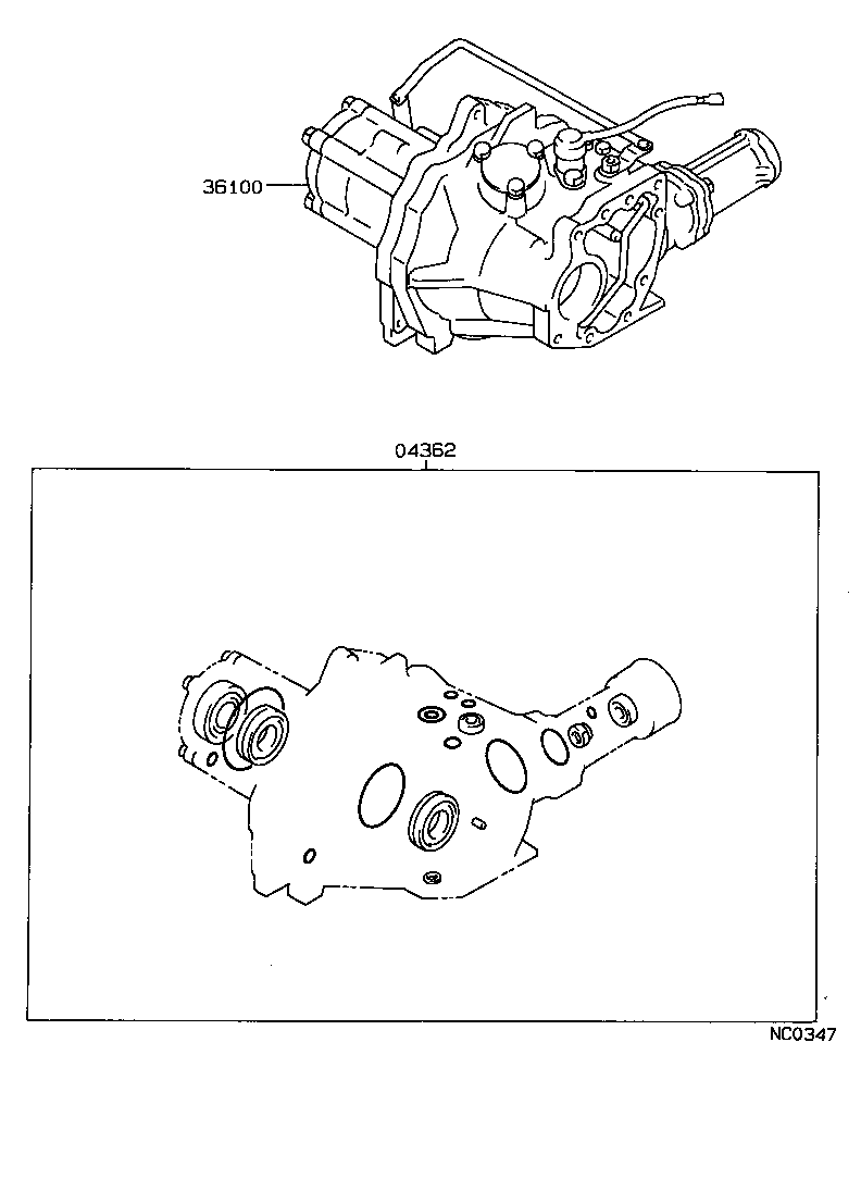 04362-12020 GASKET KIT, TRANSFER OVERHAUL product image