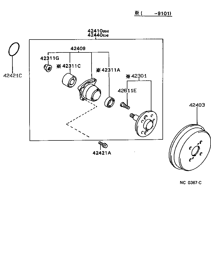 Toyota 90179-20017 NUT (FOR REAR AXLE SHAFT)