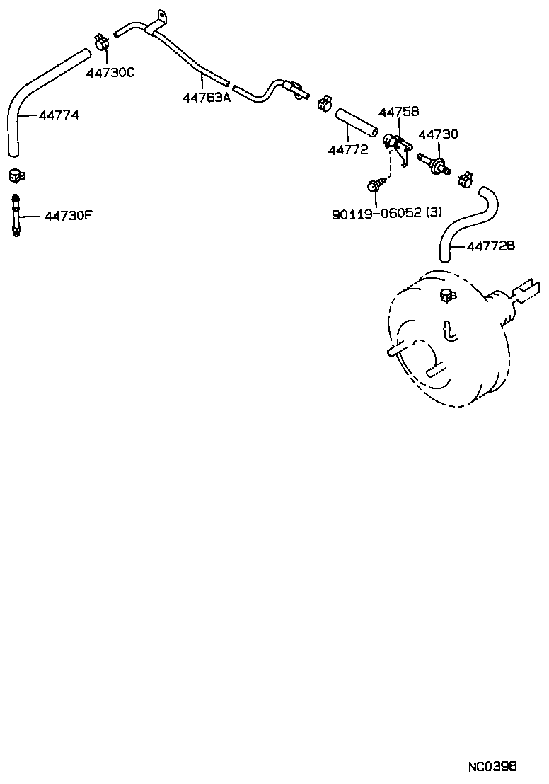 44610-2B320 BOOSTER ASSY, BRAKE product image