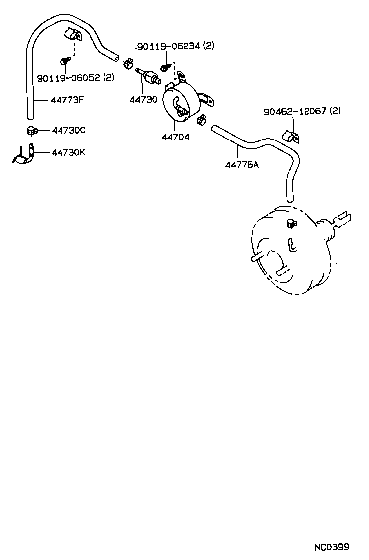 44610-2B320 BOOSTER ASSY, BRAKE product image