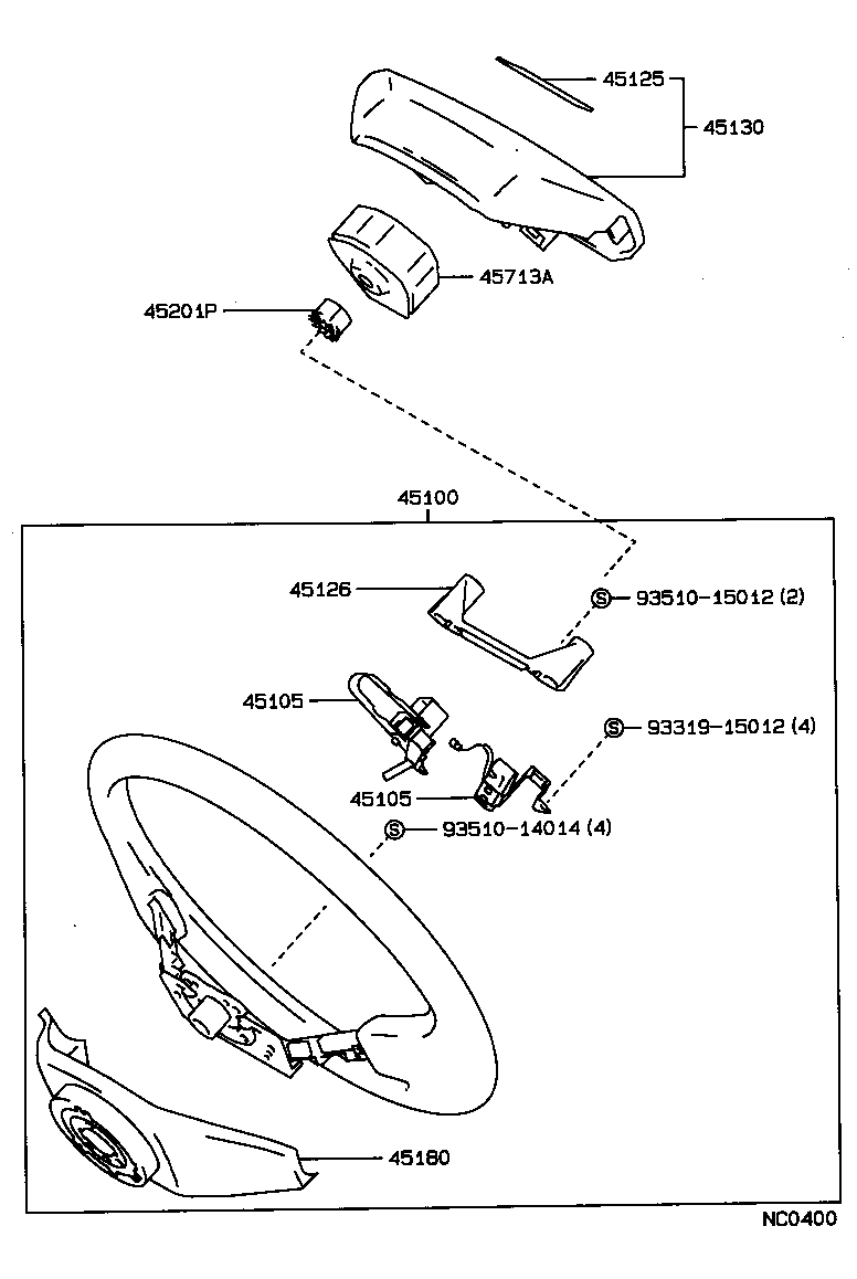 45105-20190 PLATE SUB-ASSY, HORN BUTTON CONTACT, NO.1 product image