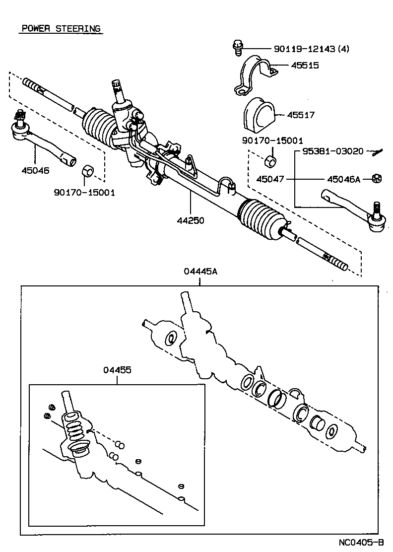 44250-20370 GEAR ASSY, POWER STEERING(FOR RACK & PINION) product image