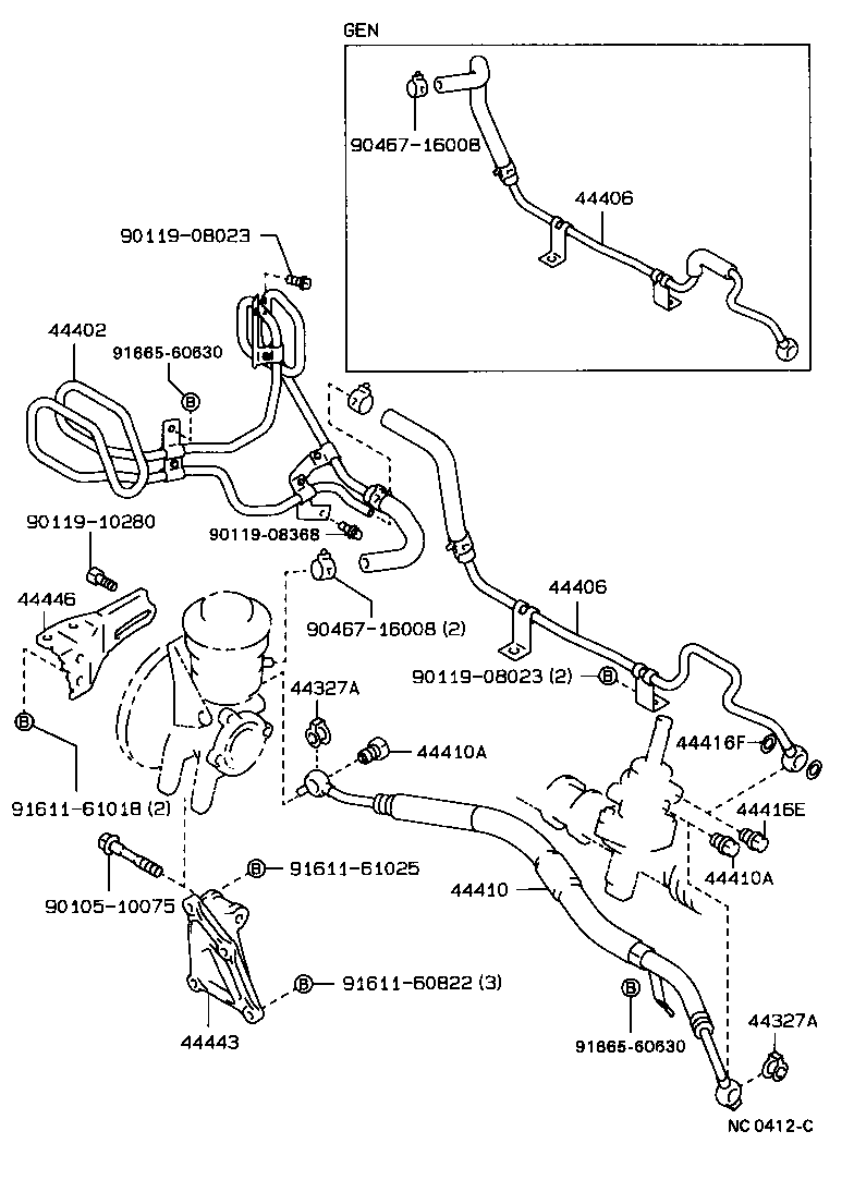 44406-20120 TUBE SUB-ASSY, RETURN product image