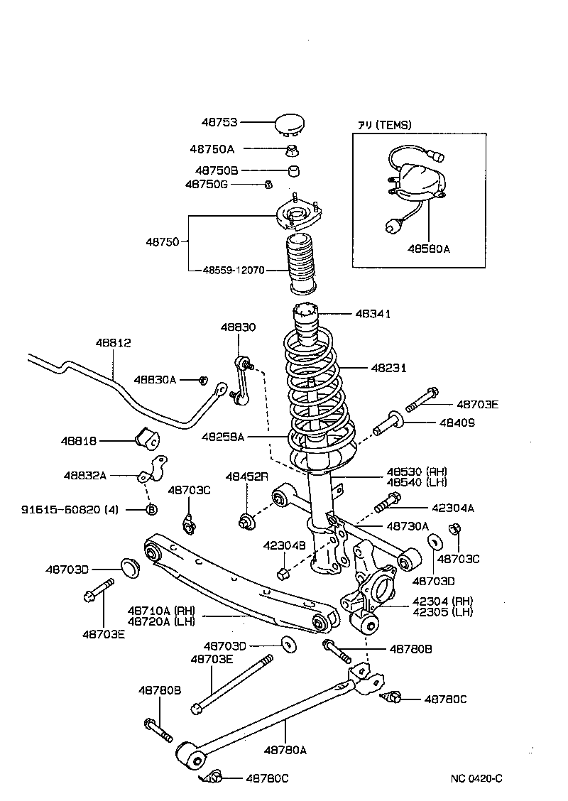 48231-2B810 SPRING, COIL, REAR product image