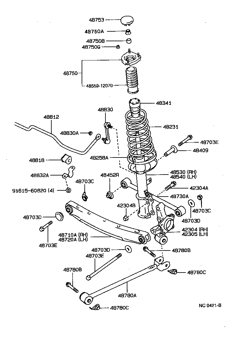 04483-21060 SHACKLE KIT, REAR SPRING product image