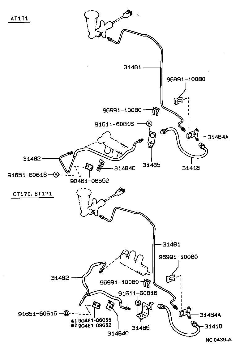 31481-20260 TUBE, CLUTCH MASTER CYLINDER TO FLEXIBLE HOSE product image