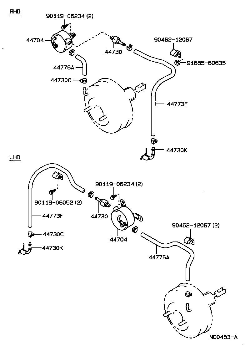 44772-20230 HOSE, CHECK VALVE TO BRAKE BOOSTER product image