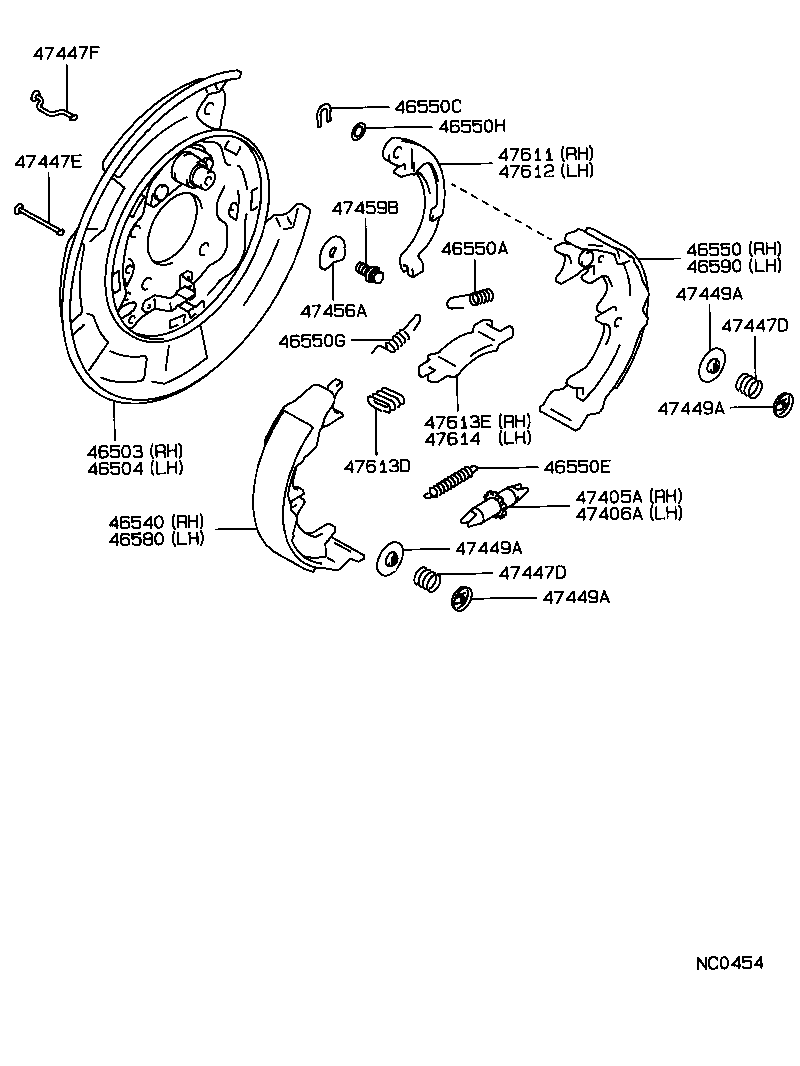 46430-20330 CABLE ASSY, PARKING BRAKE, NO.3 product image