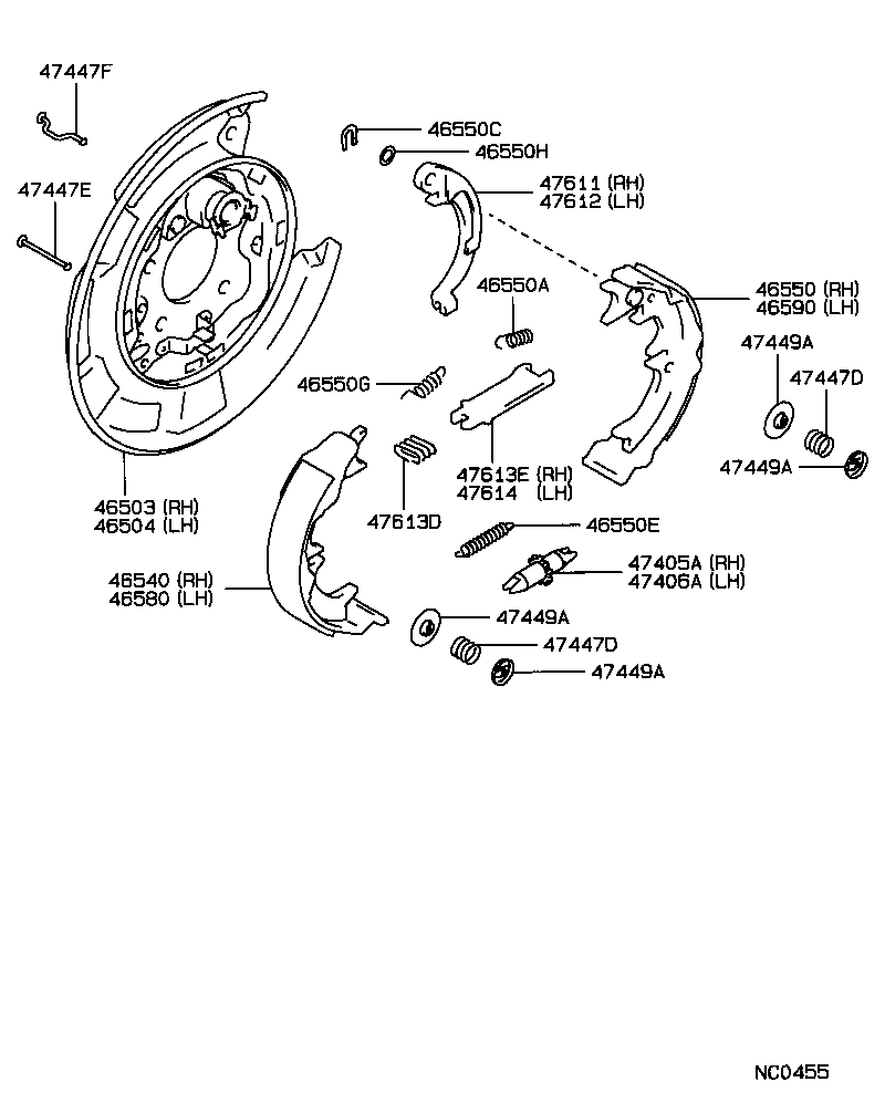 46430-29045 CABLE ASSY, PARKING BRAKE, NO.3 product image