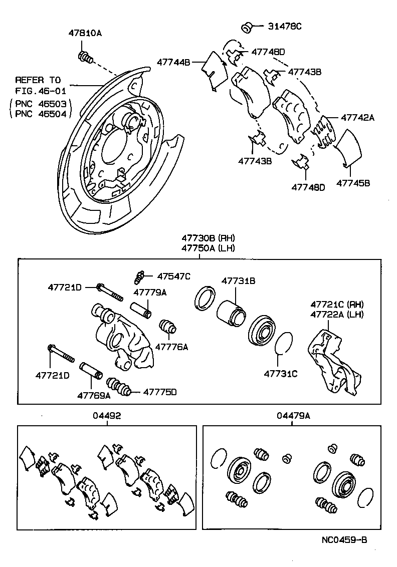 04466-20060 PAD KIT, DISC BRAKE, REAR product image