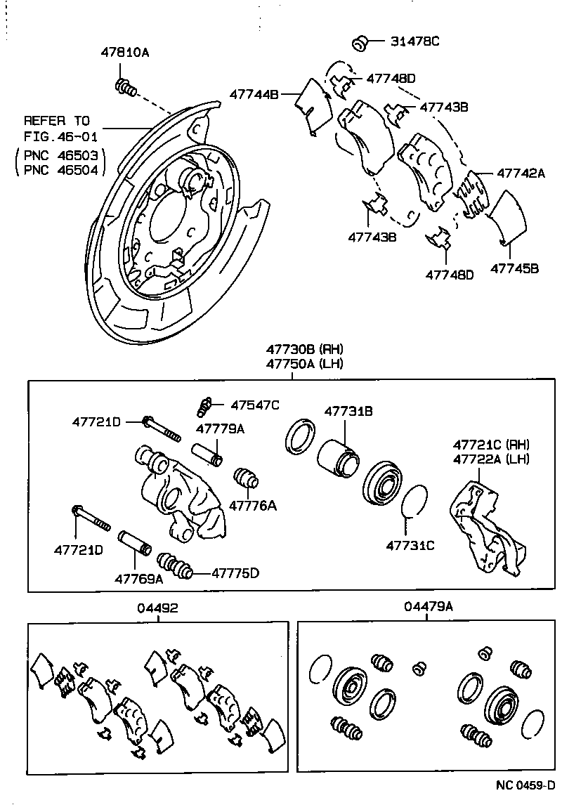 04492-20080 PAD KIT, DISC BRAKE, REAR product image