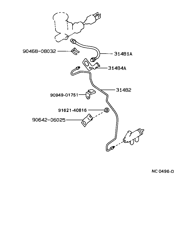 31301-22240 PEDAL SUB-ASSY, CLUTCH product image