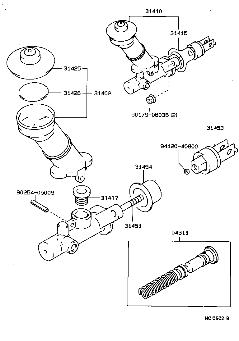 31415-22010 GASKET, CLUTCH MASTER CYLINDER product image