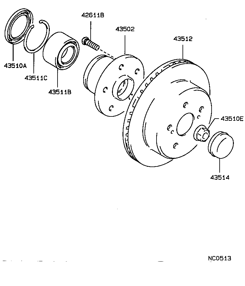 43512-22170 DISC, FRONT product image