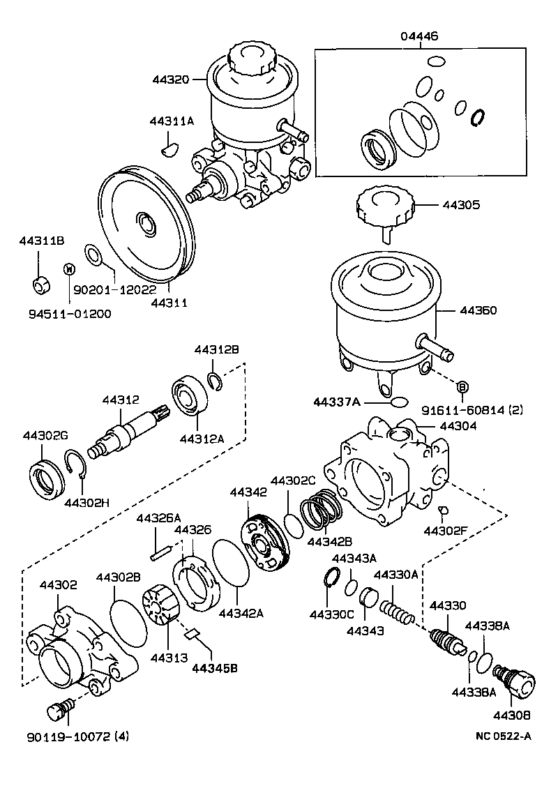 44320-22262 PUMP ASSY, VANE product image