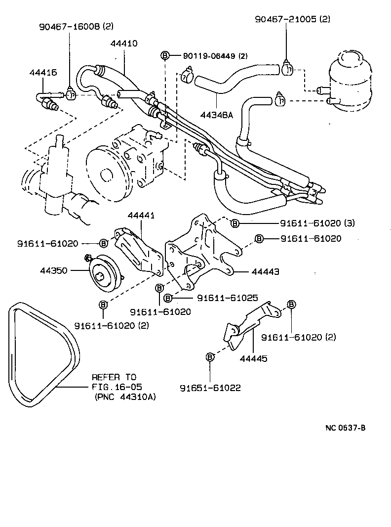 44402-22200 COOLER SUB-ASSY, POWER STEERING OIL, NO.1 product image