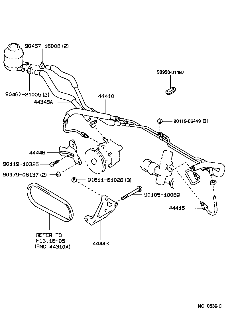 Toyota 44446-30100 STRUT, ADJUSTING