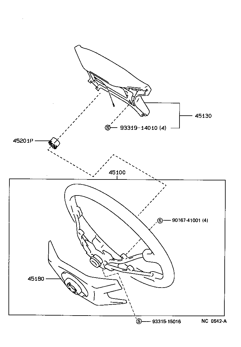 45100-22370-06 WHEEL ASSY, STEERING product image