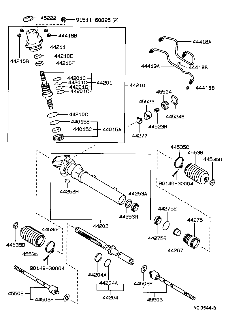44267-22020 GUIDE, RACK END product image