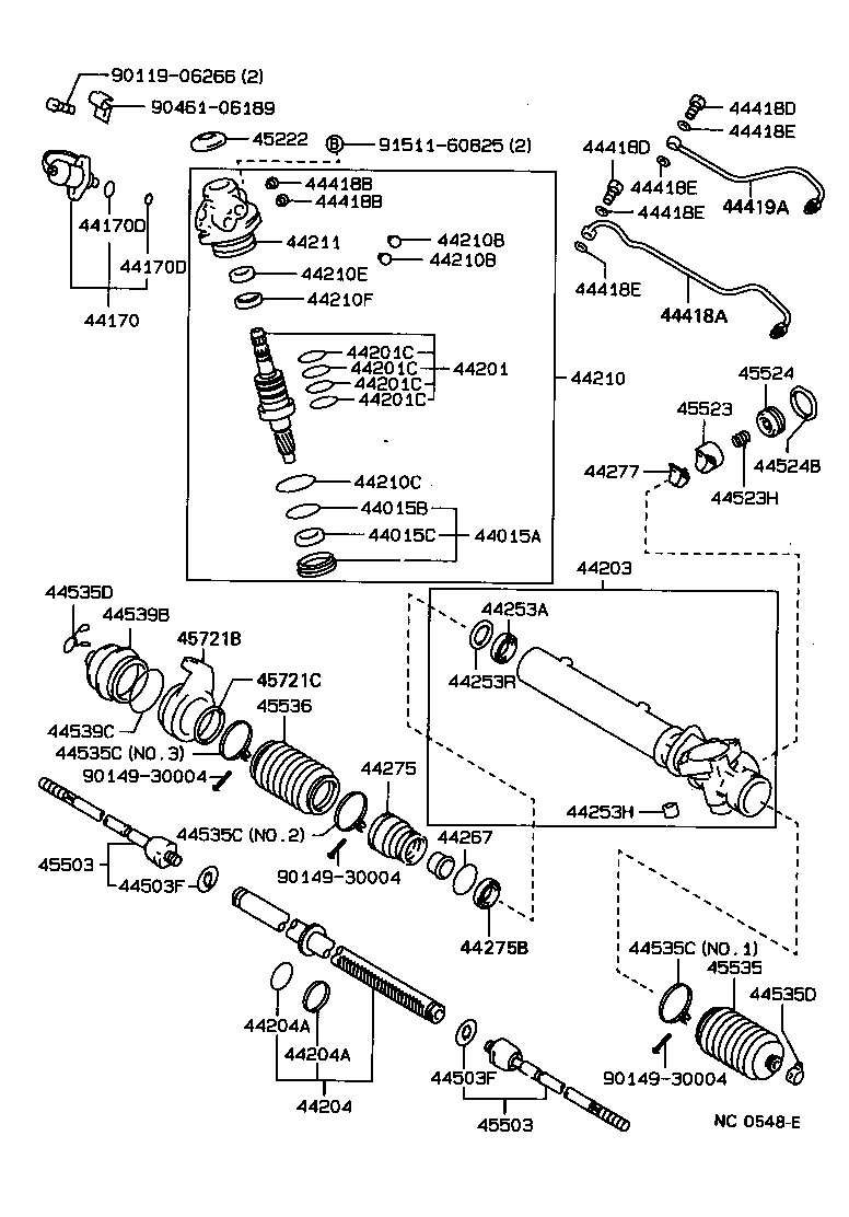 Toyota 45046-29205 END SUB-ASSY, TIE ROD, RH