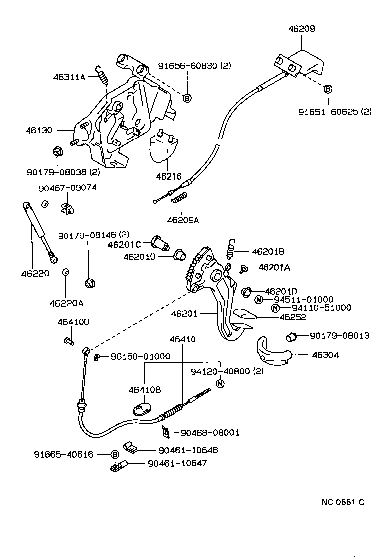 90541-07031 CUSHION, PARKING PEDAL product image