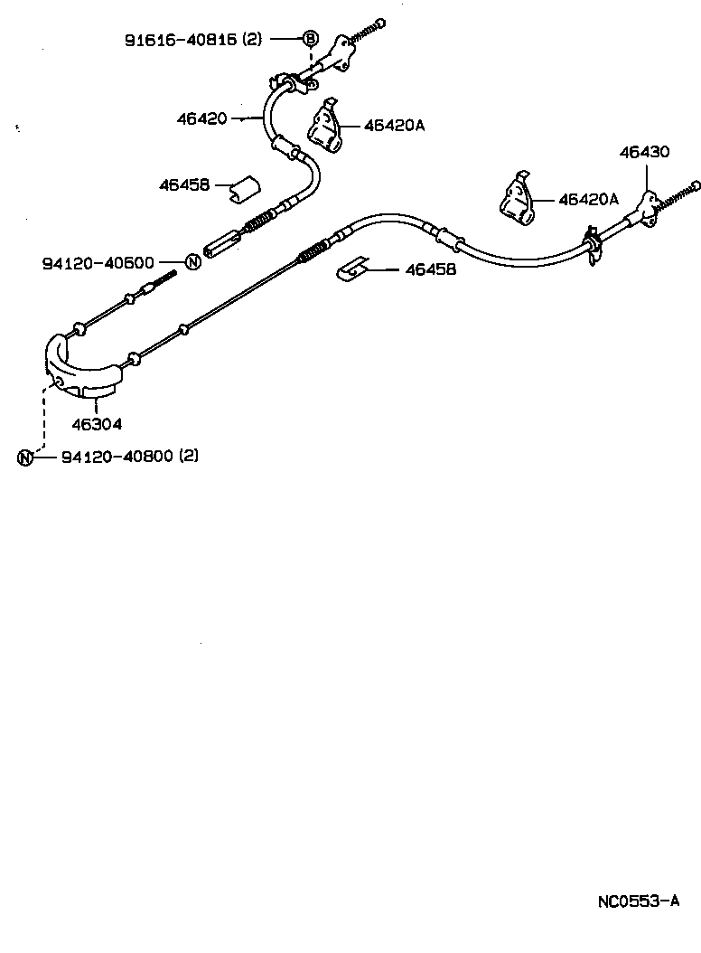 Toyota 46341-22040 EQUALIZER SUB-ASSY, PARKING BRAKE